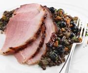 Blueberry and cardamom-glazed ham recipe